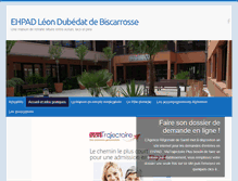Tablet Screenshot of ehpad-biscarrosse.fr